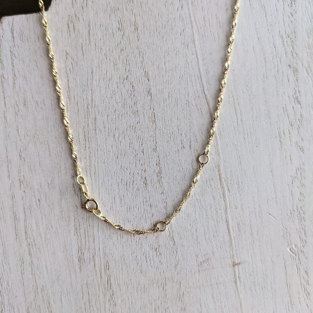 10K Solid Gold Singapore Chain Necklace "Weavers of Connection" necklace - Picture 10 of 17